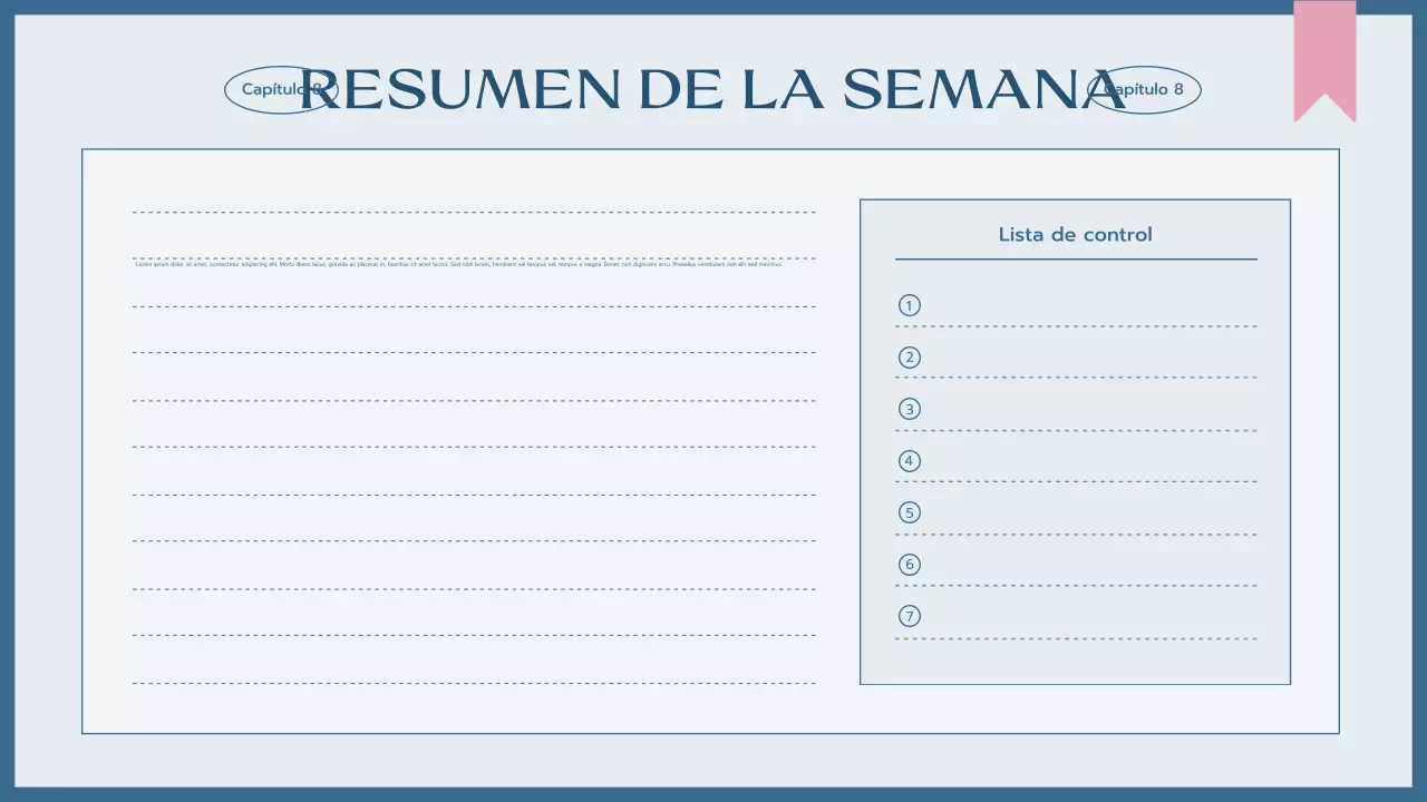 agenda de clase blue simple