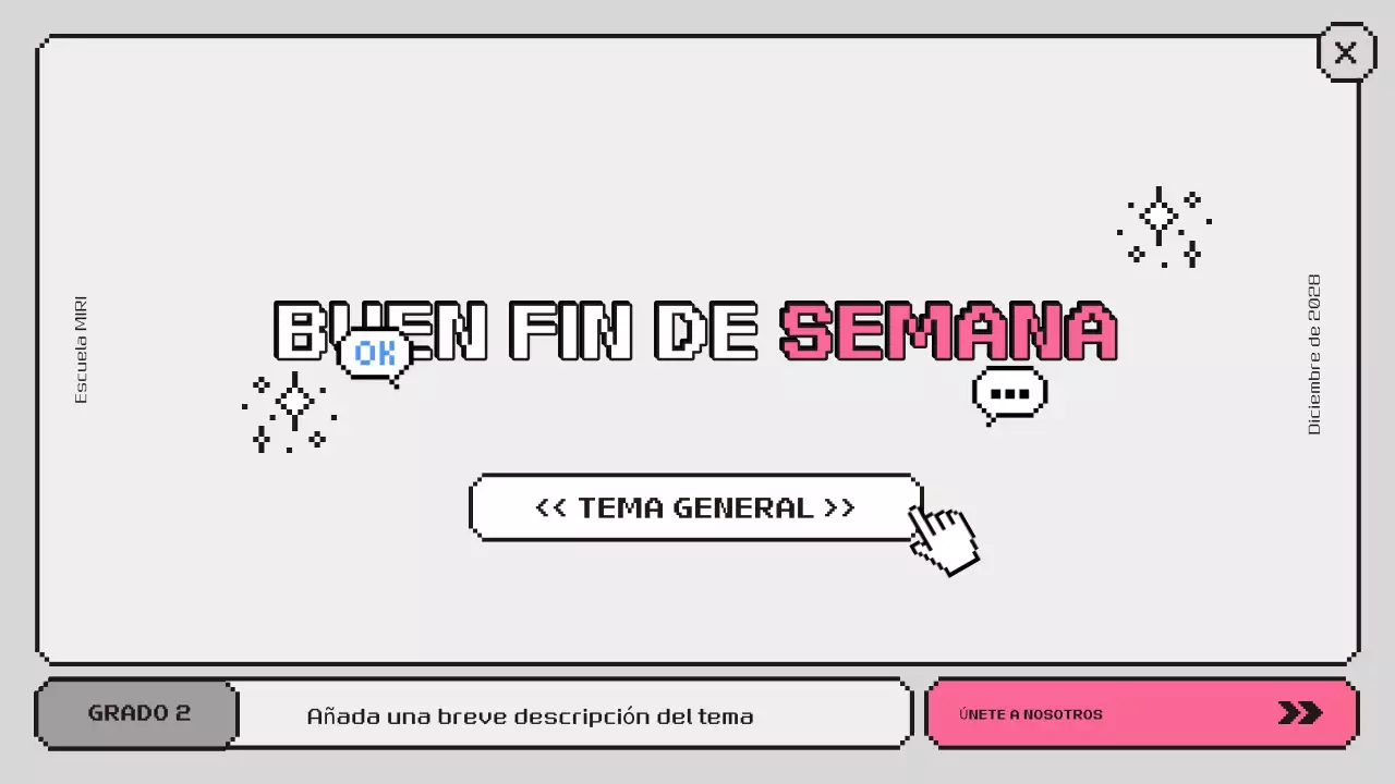 agenda de clase retro rosa