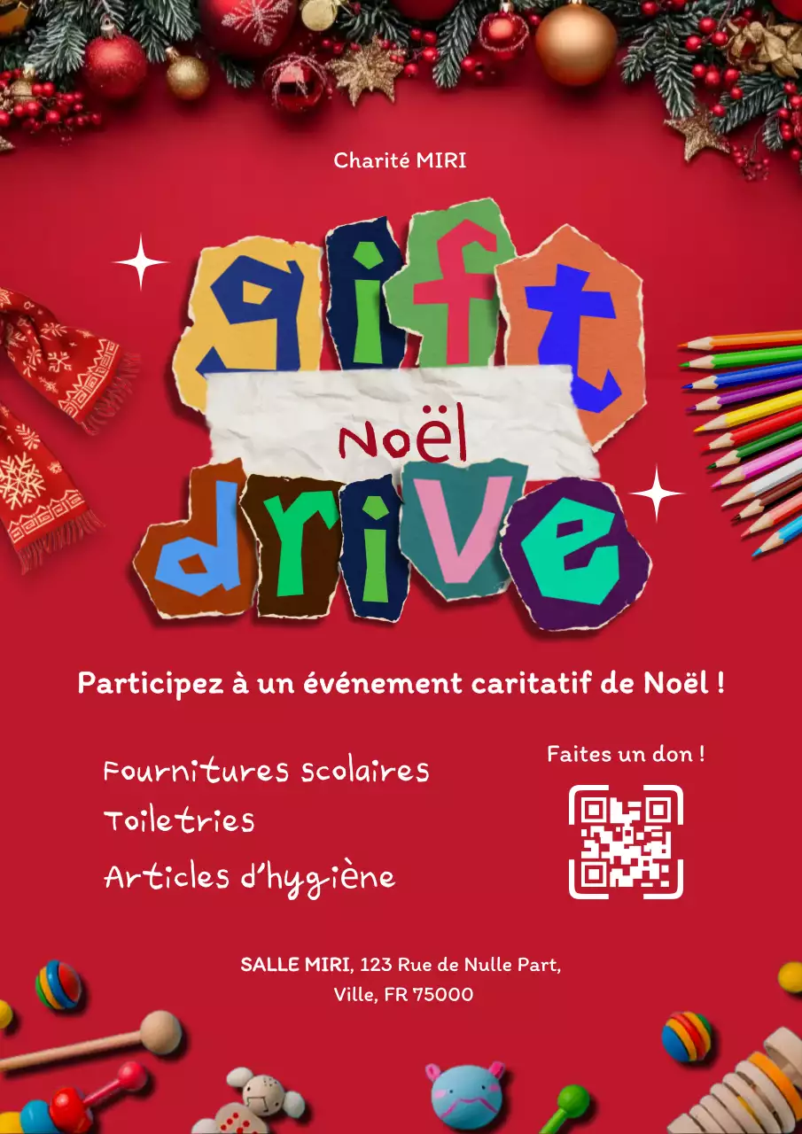 annonce de la campagne de charité de la fête du rouge