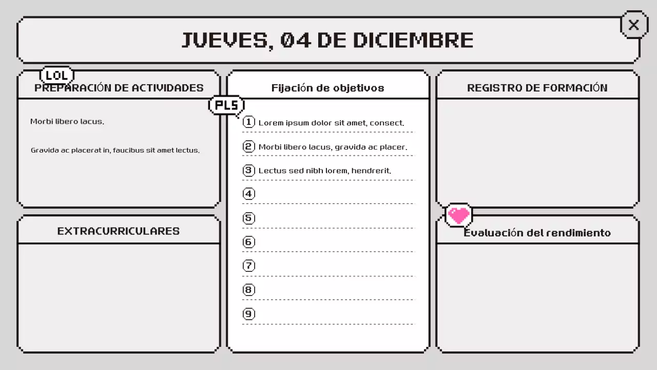 agenda de clase retro rosa