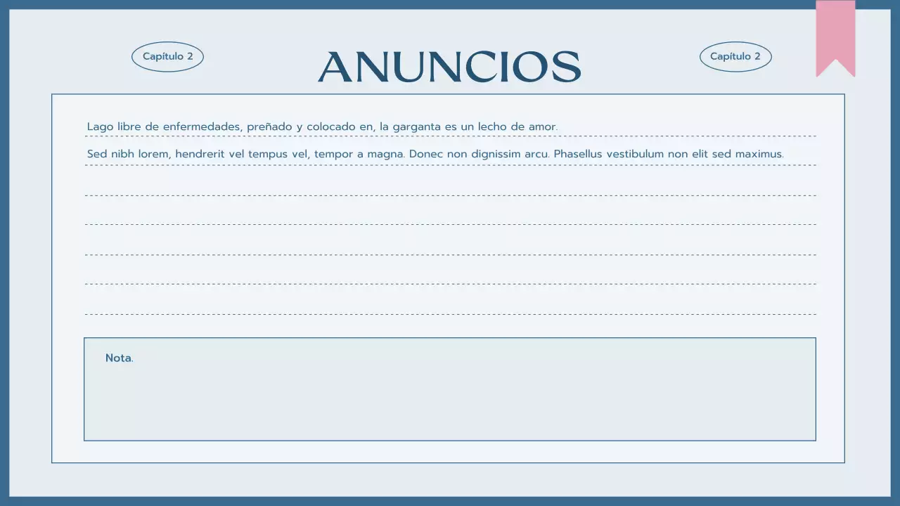 agenda de clase blue simple