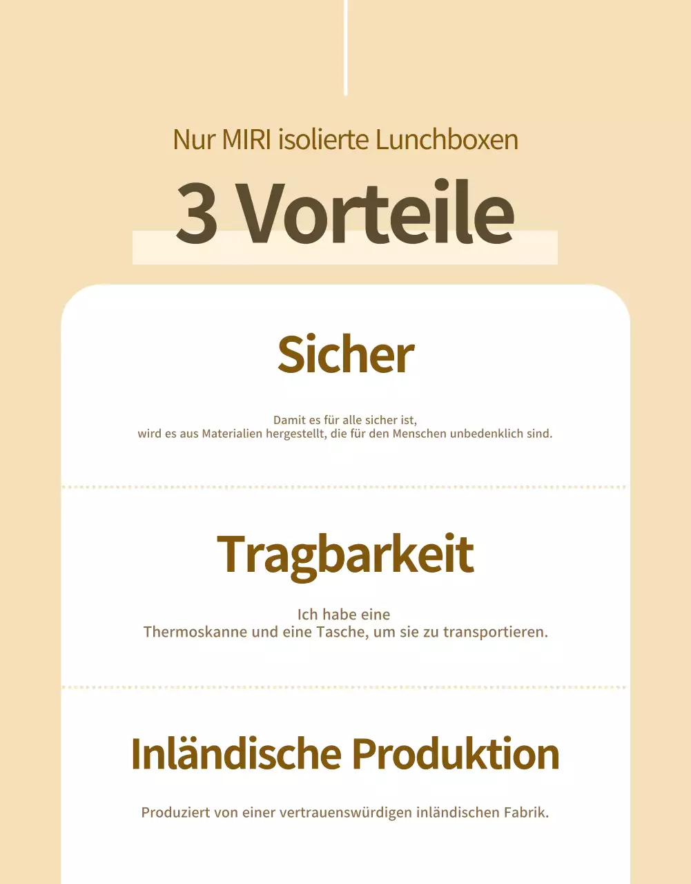 Beige moderne Lunchbox Anzeige