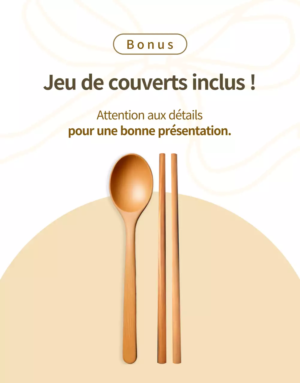 Publicité pour une boîte à lunch moderne beige