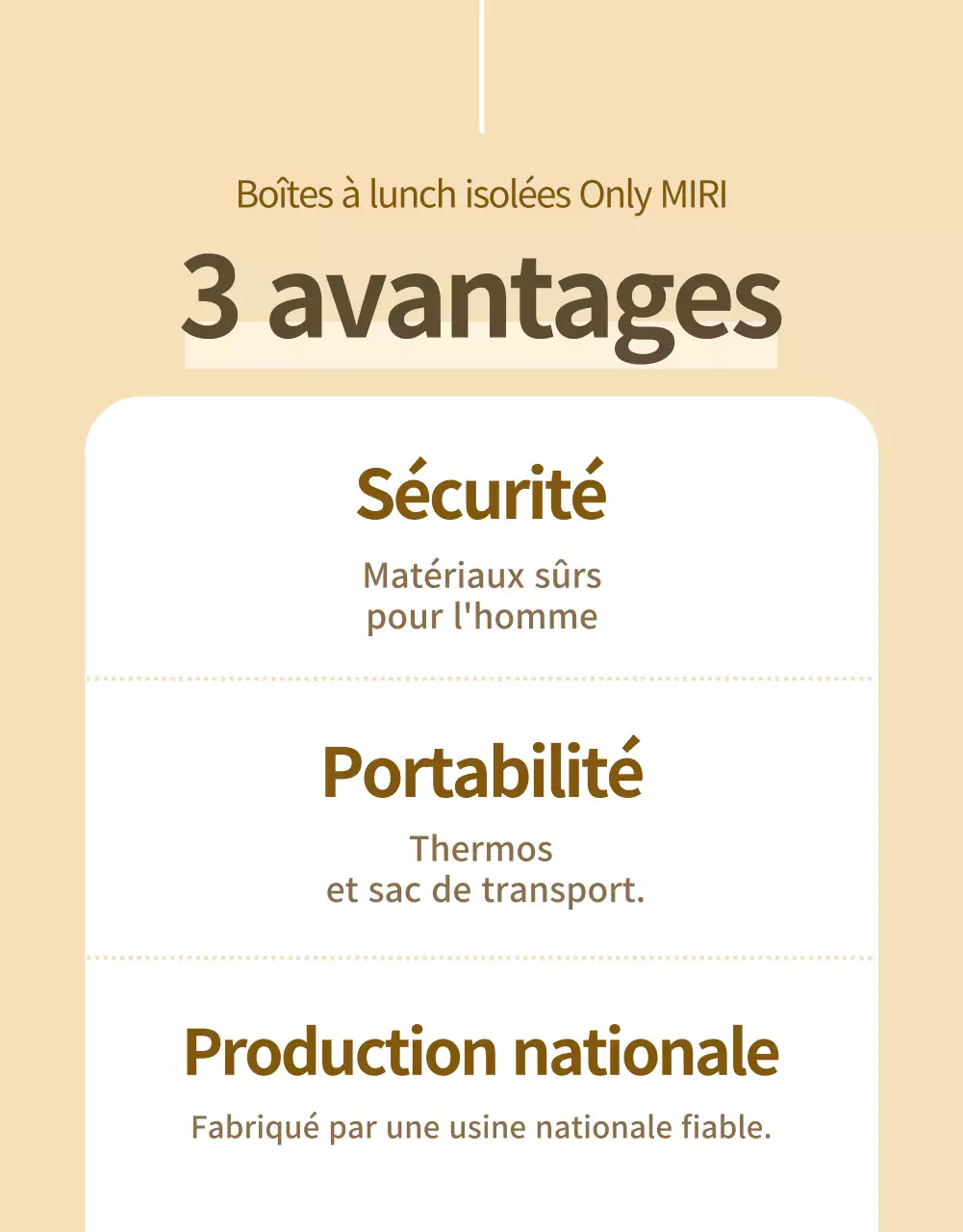 Publicité pour une boîte à lunch moderne beige