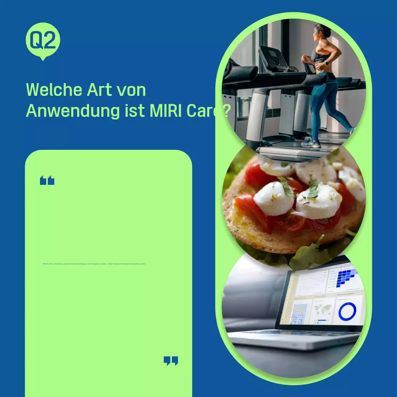 Werben Sie für ein modernes Interview in Blau und Grün