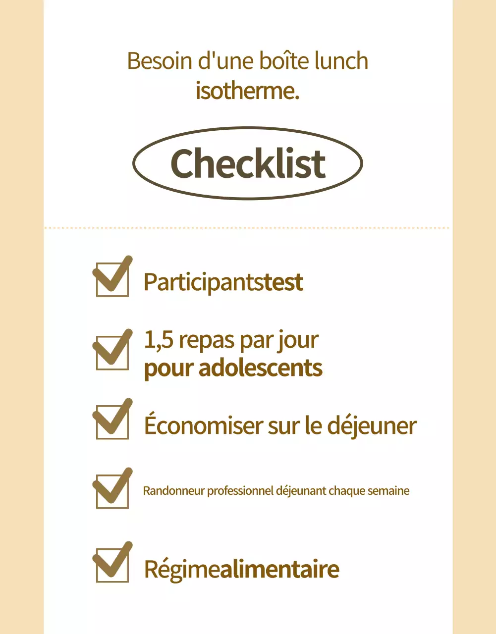 Publicité pour une boîte à lunch moderne beige