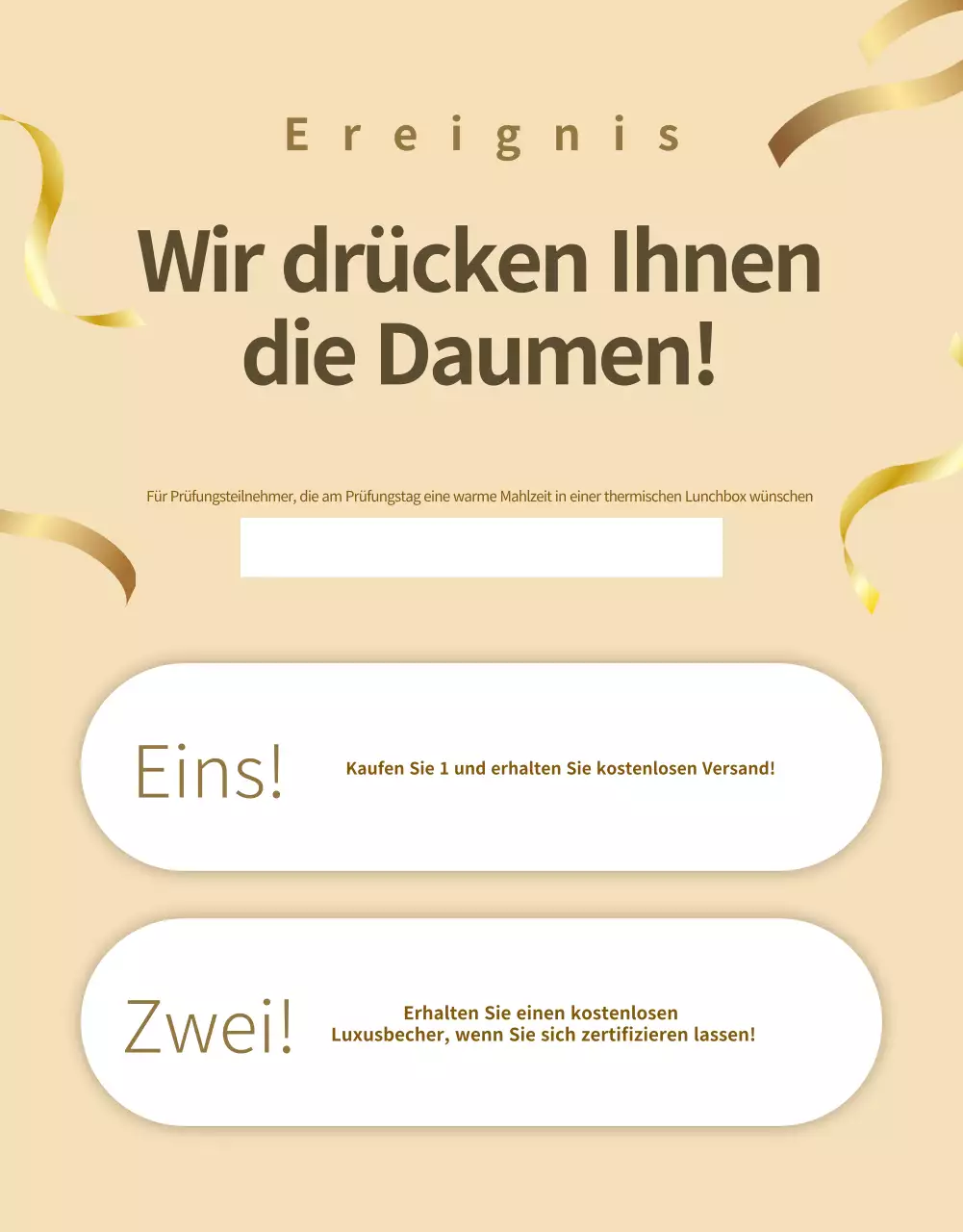 Beige moderne Lunchbox Anzeige