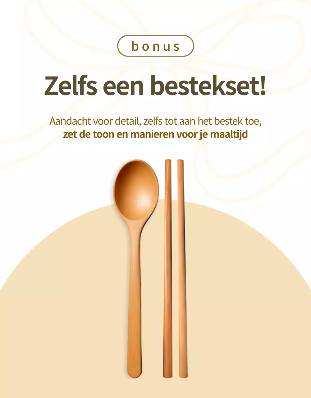 Beige moderne lunchbox advertentie