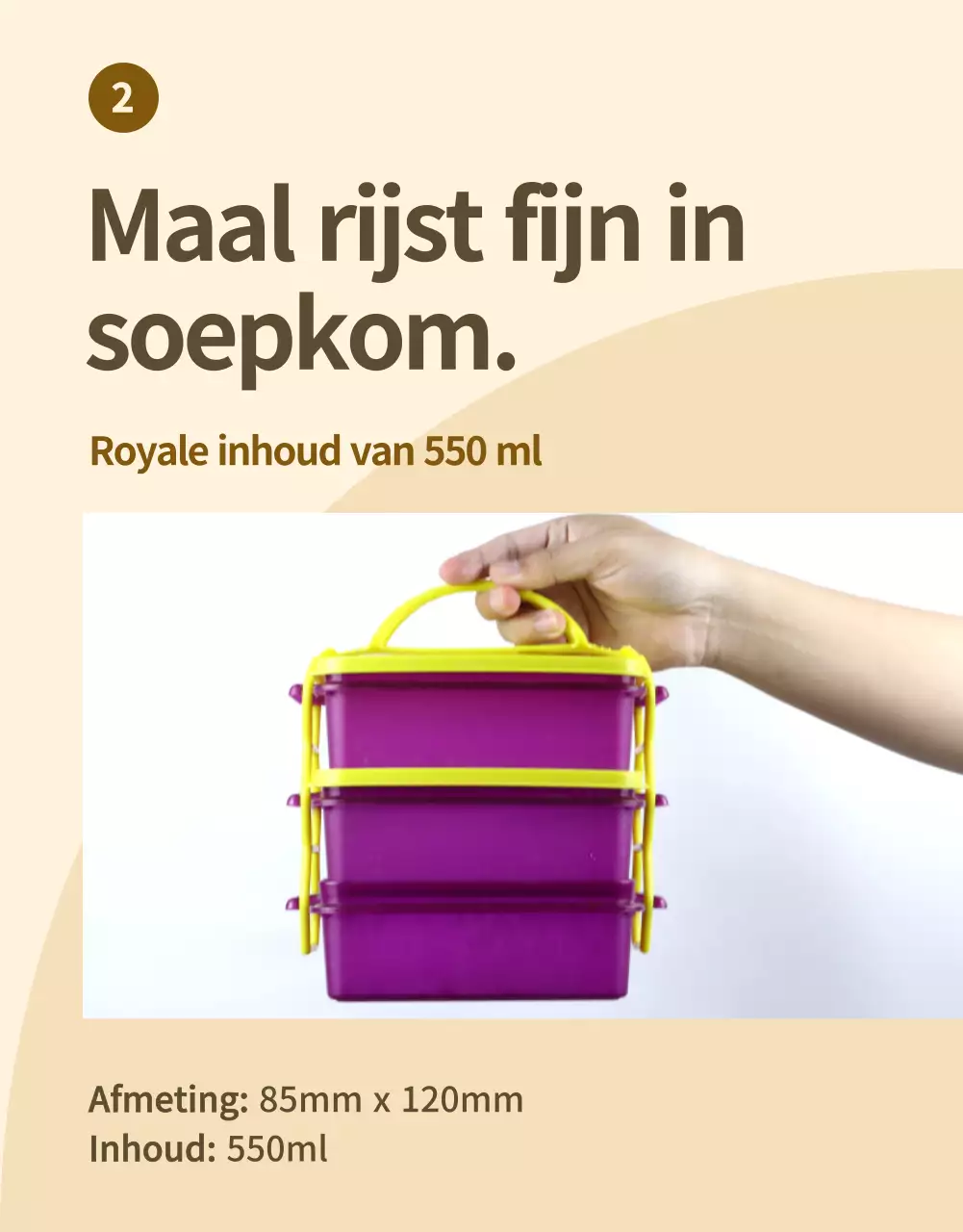 Beige moderne lunchbox advertentie