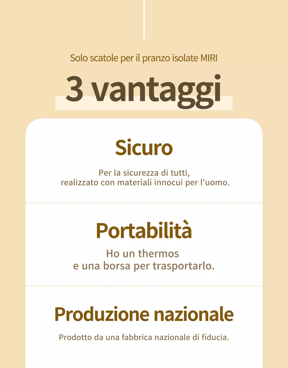 Pubblicità del cestino da pranzo moderno beige