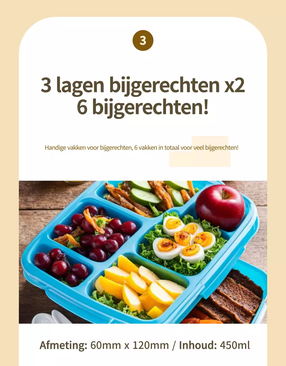 Beige moderne lunchbox advertentie