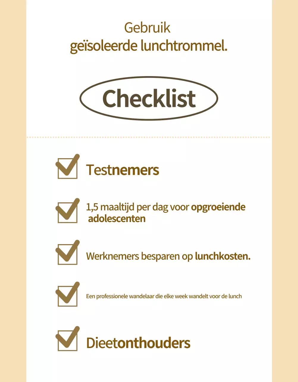 Beige moderne lunchbox advertentie