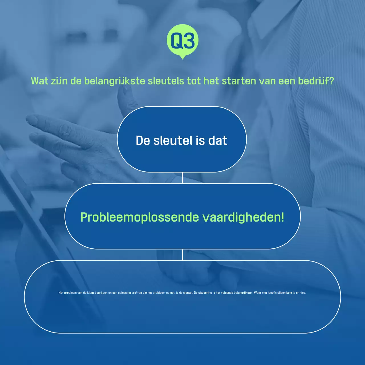 Promoot een modern interview in blauw en groen