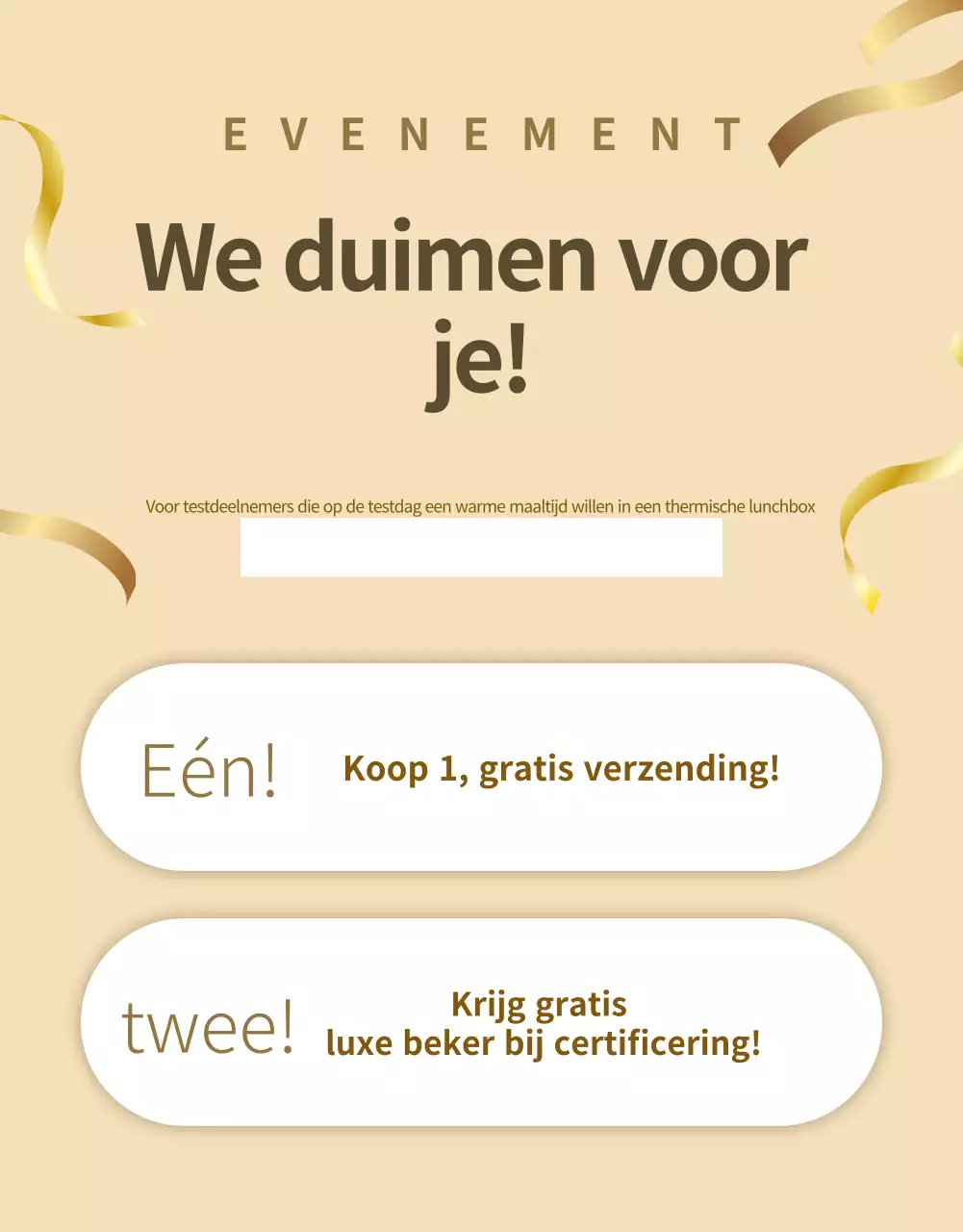 Beige moderne lunchbox advertentie