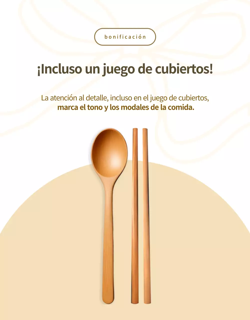 Anuncio de fiambrera moderna beige