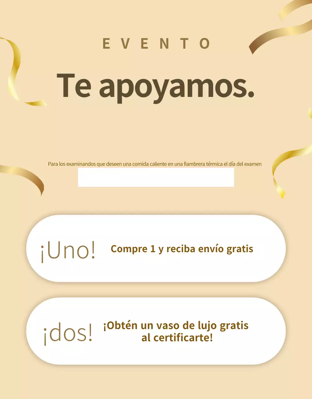 Anuncio de fiambrera moderna beige