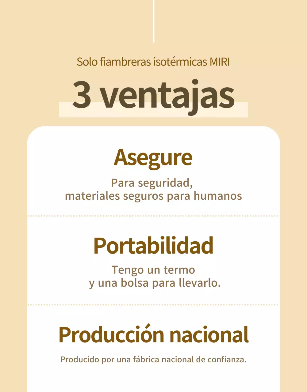 Anuncio de fiambrera moderna beige