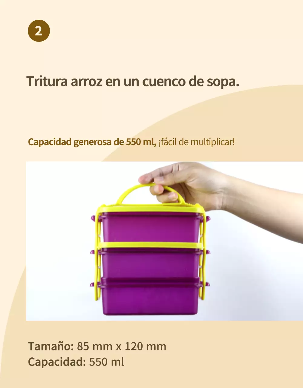 Anuncio de fiambrera moderna beige