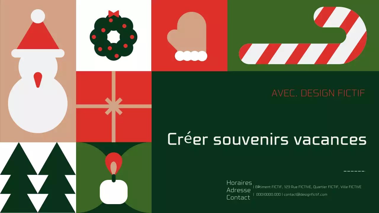 Publicité de Noël moderne et abstraite