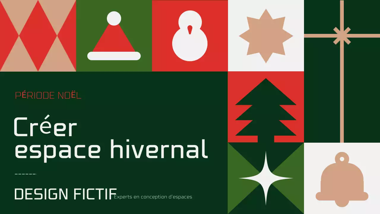 Publicité de Noël moderne et abstraite