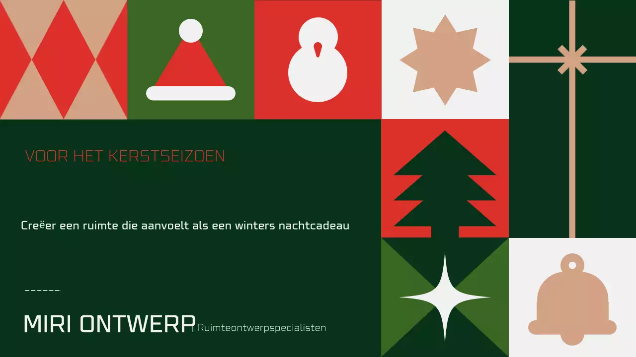 Abstracte moderne kerstadvertentie
