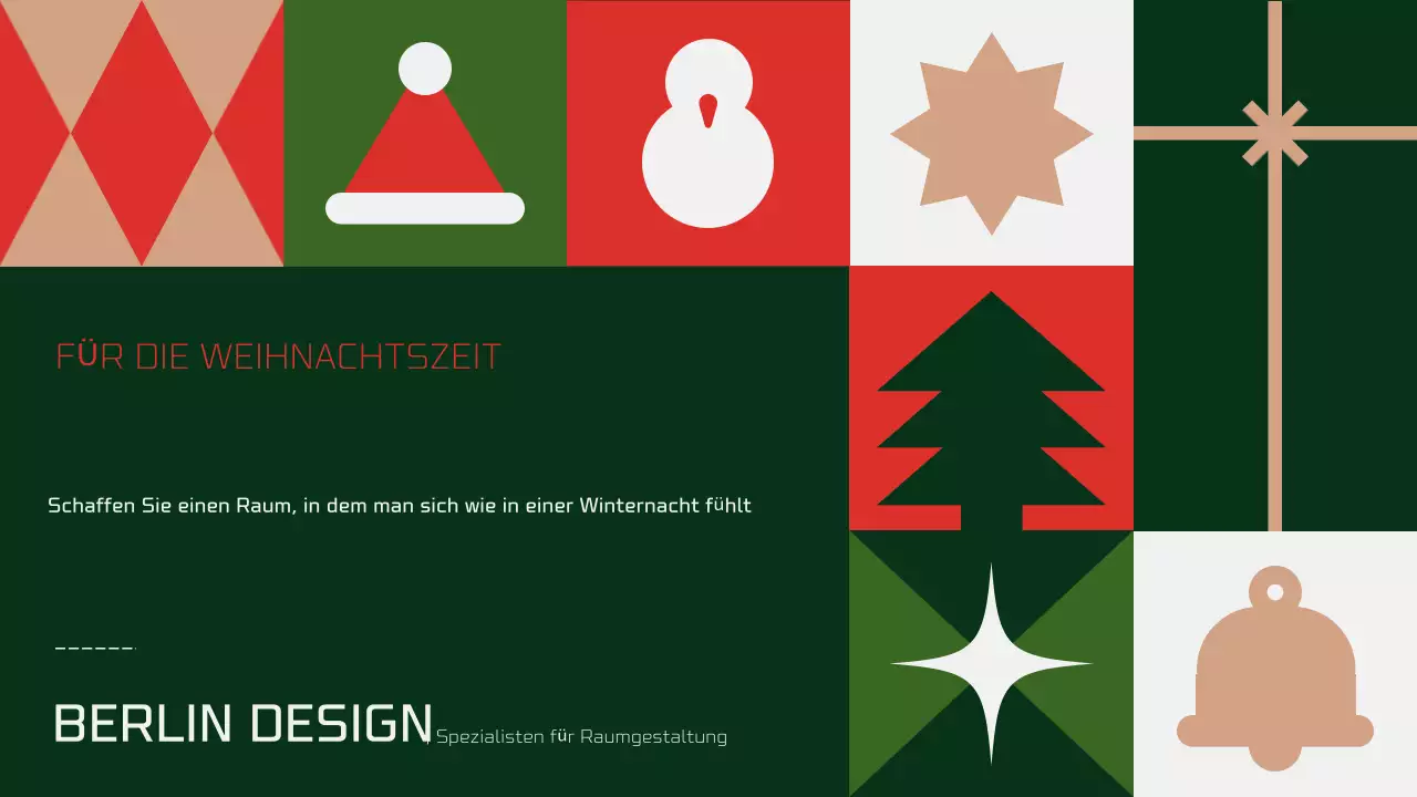 Abstrakte moderne Weihnachtswerbung
