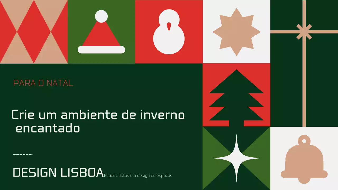 Anúncio de Natal moderno e abstrato
