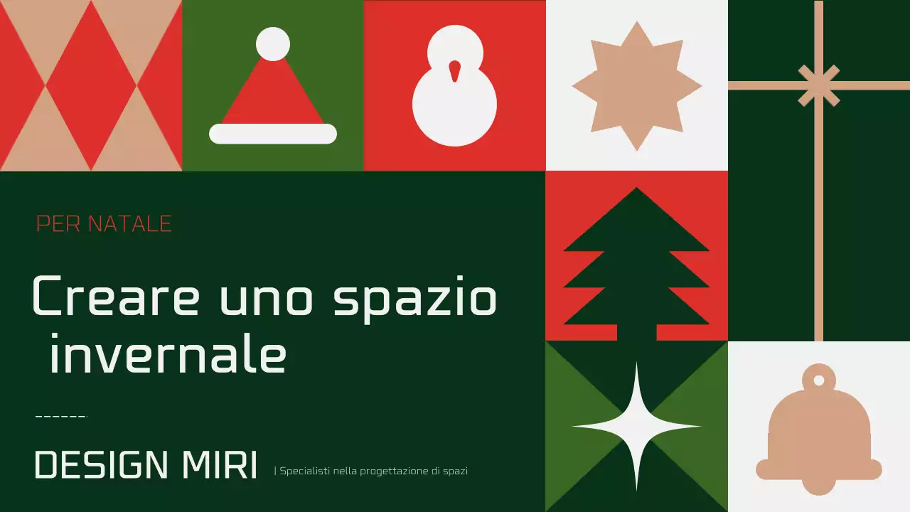 Pubblicità natalizia astratta e moderna