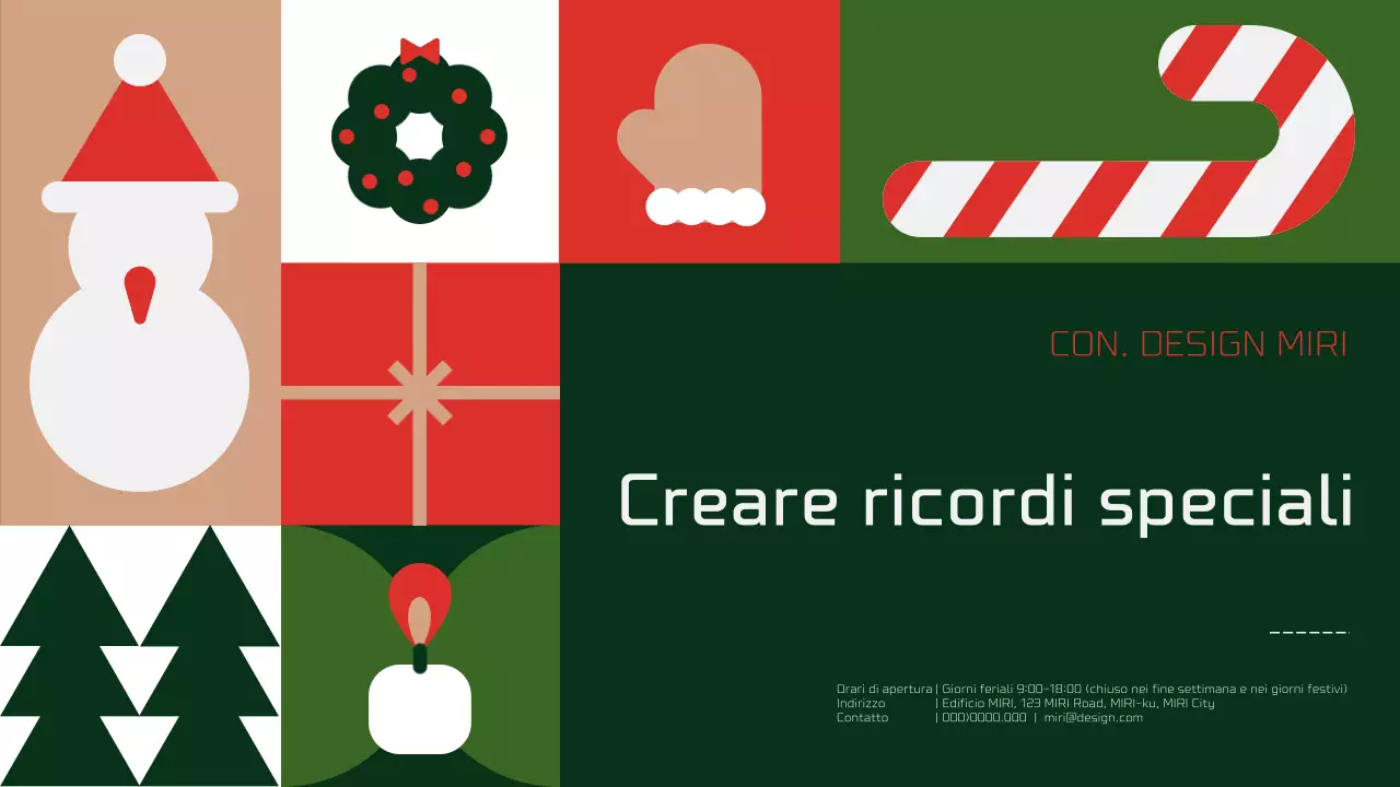 Pubblicità natalizia astratta e moderna