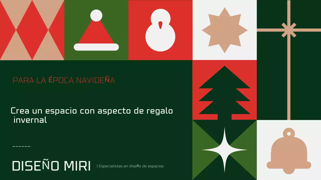 Anuncio navideño abstracto y moderno