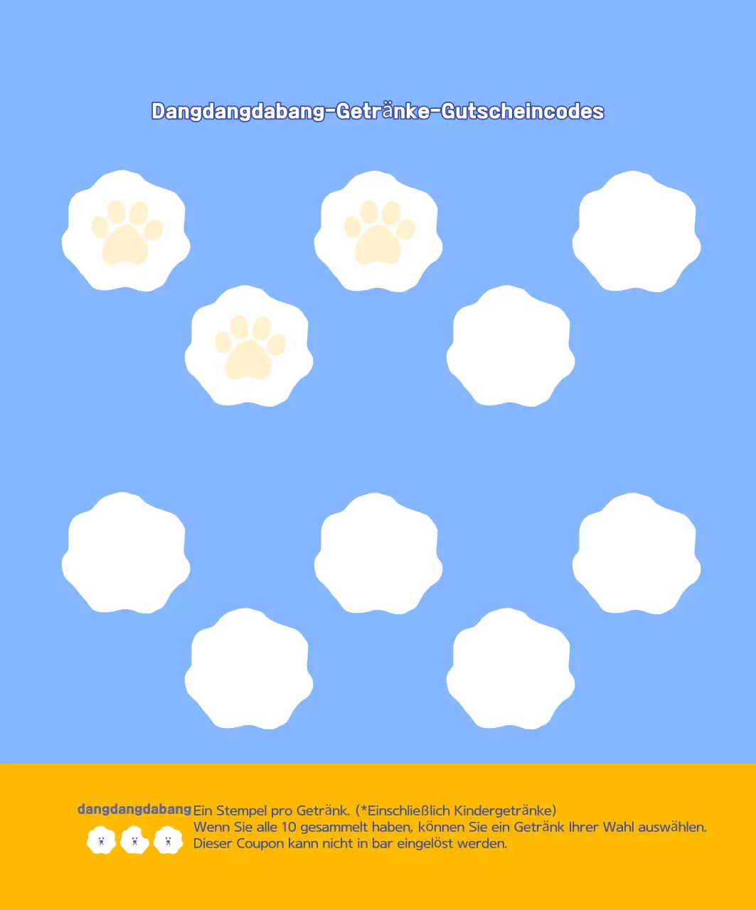 Gelber Einfacher Hund Cafe Coupon
