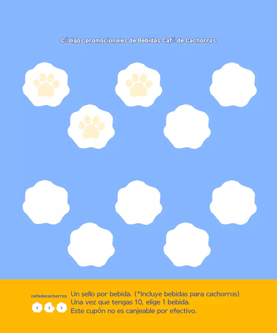 Cupón Yellow Simple Dog Cafe