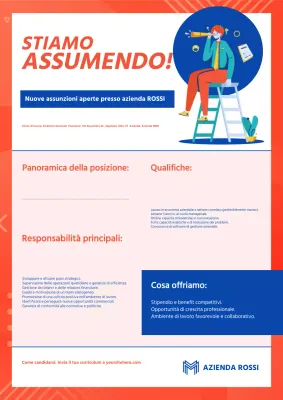 Annuncio di assunzione moderno arancione