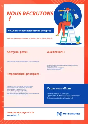 Annonce d'embauche moderne d'Orange