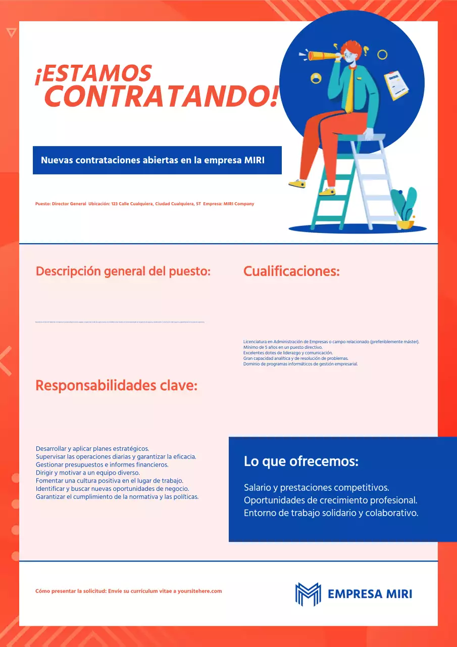 Anuncio de contratación de Orange Modern