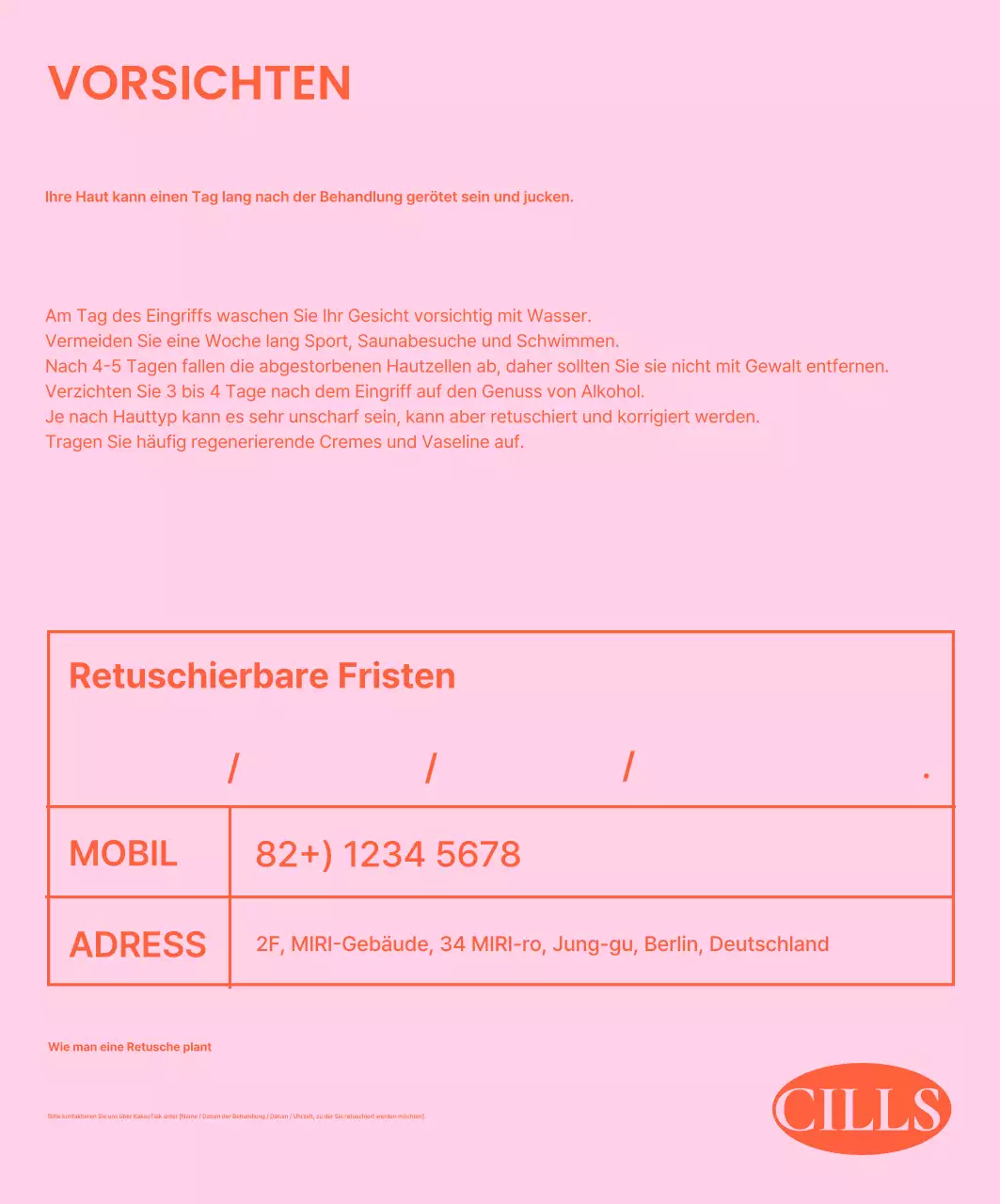 Orange Modern Beauty Anzeige