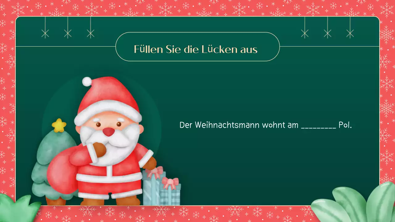 Grünes und rotes Illustrationsmaterial Wie gut kennst du dich mit Weihnachten aus?