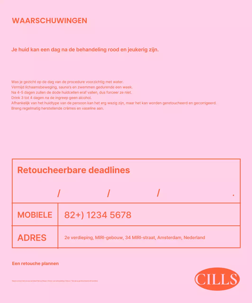 Oranje moderne schoonheid advertentie