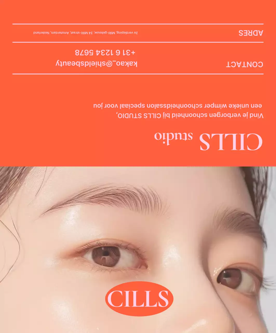 Oranje moderne schoonheid advertentie