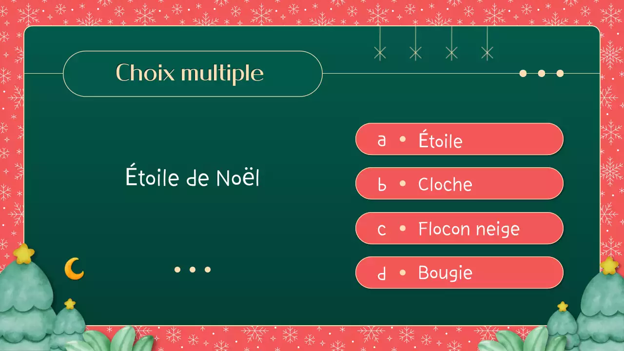 Illustrations vertes et rouges Matériel de classe "Comment connaissez-vous Noël ?