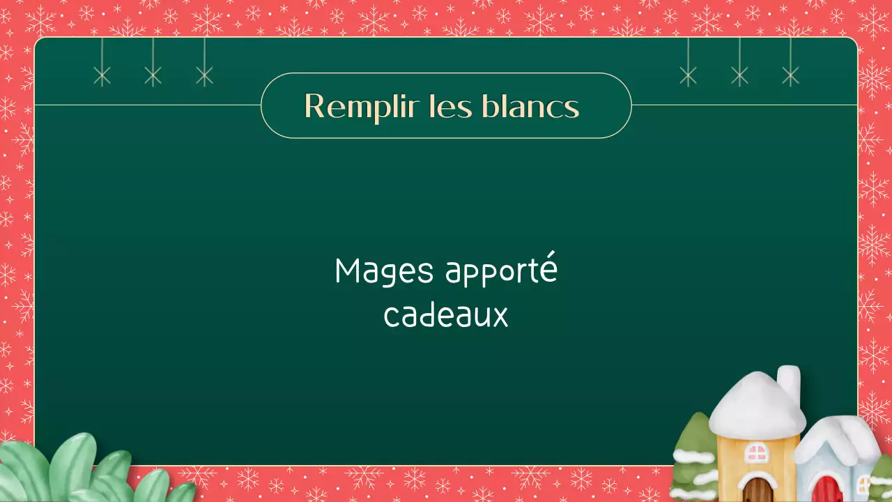 Illustrations vertes et rouges Matériel de classe "Comment connaissez-vous Noël ?