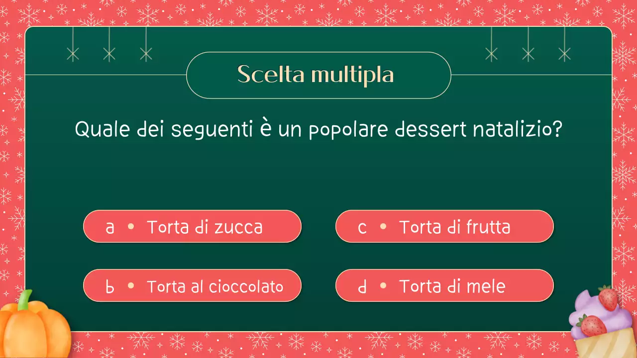 Materiale illustrativo verde e rosso Quanto conosci il Natale in classe