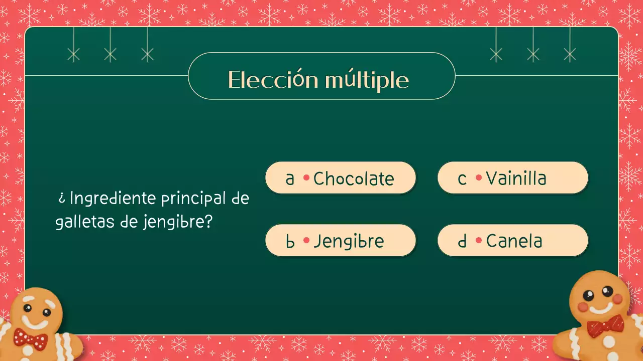 Material ilustrativo verde y rojo ¿Qué sabes de la Navidad?