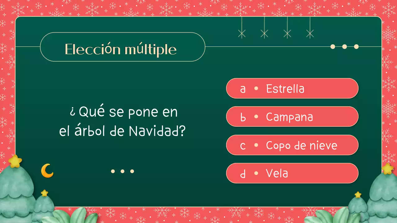Material ilustrativo verde y rojo ¿Qué sabes de la Navidad?