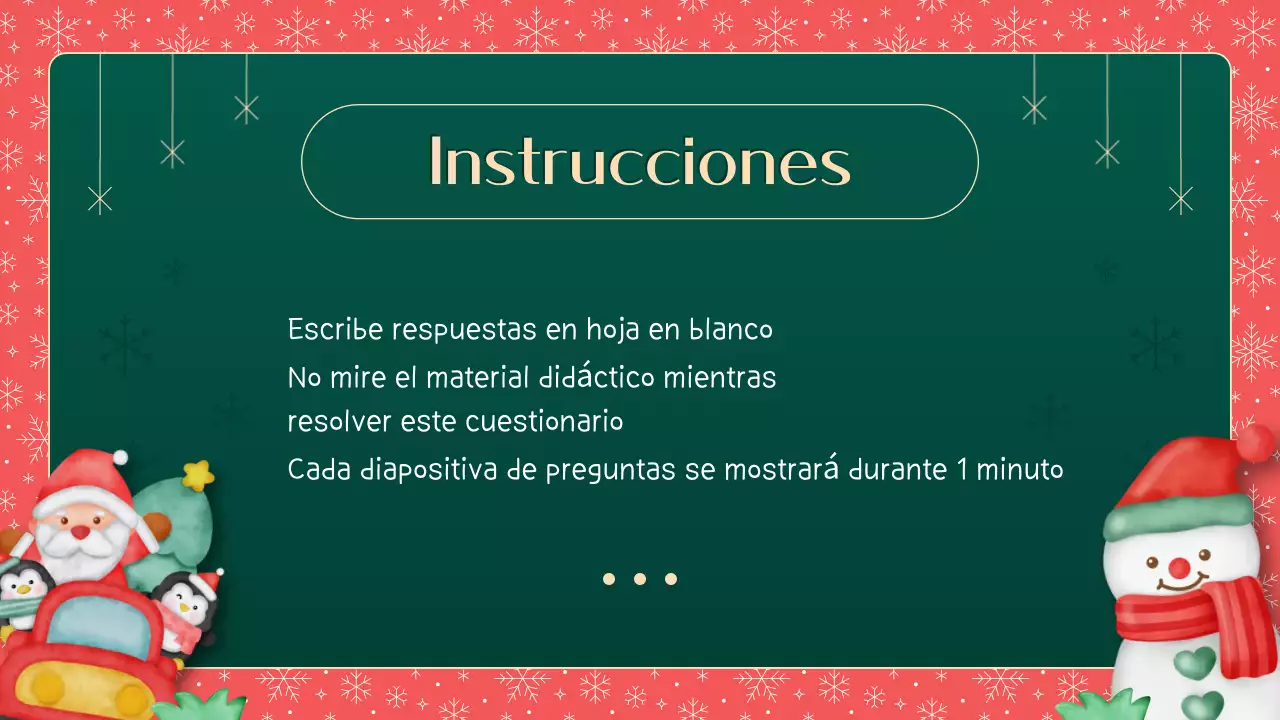 Material ilustrativo verde y rojo ¿Qué sabes de la Navidad?