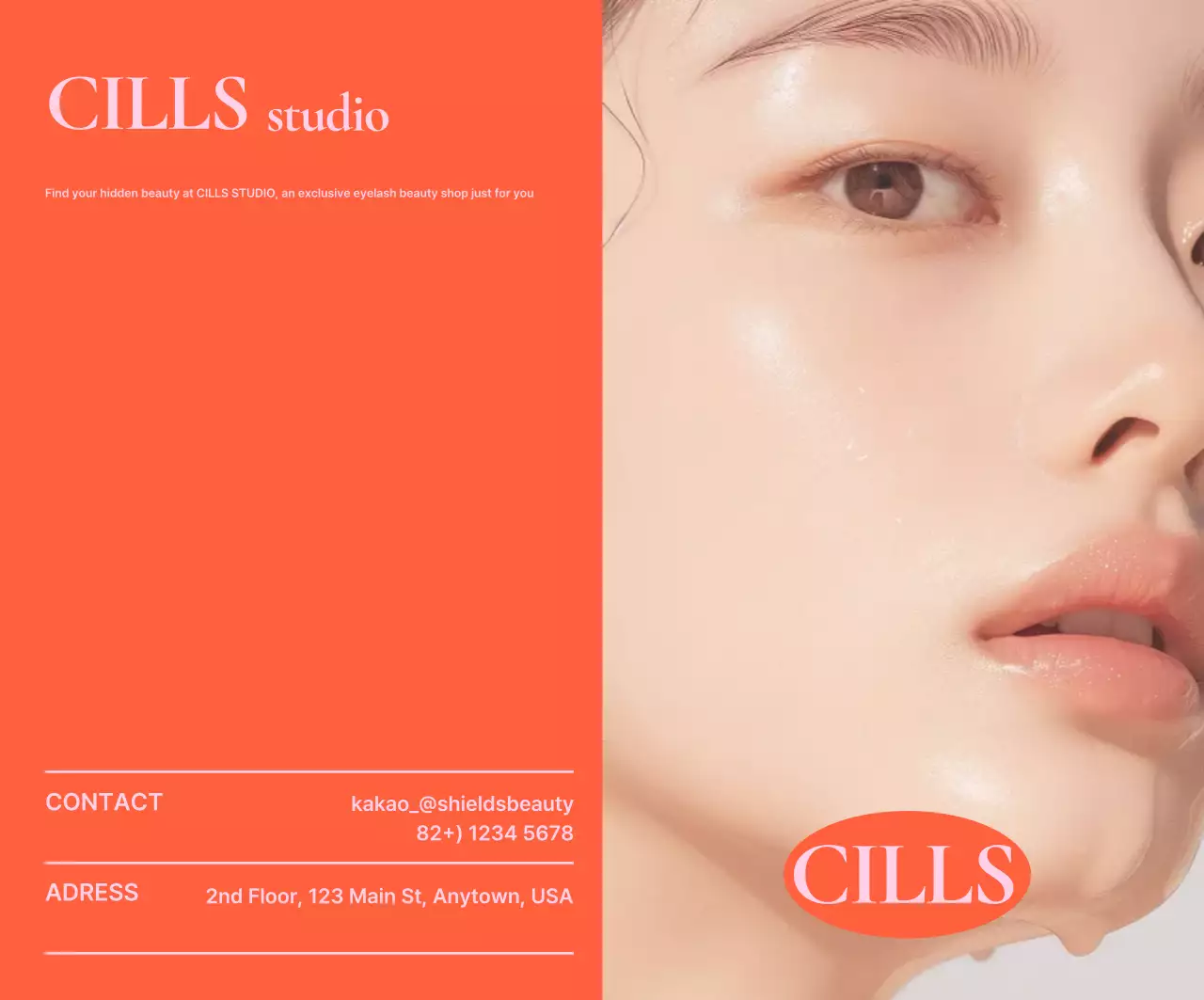 Iklan Kecantikan Modern Oranye