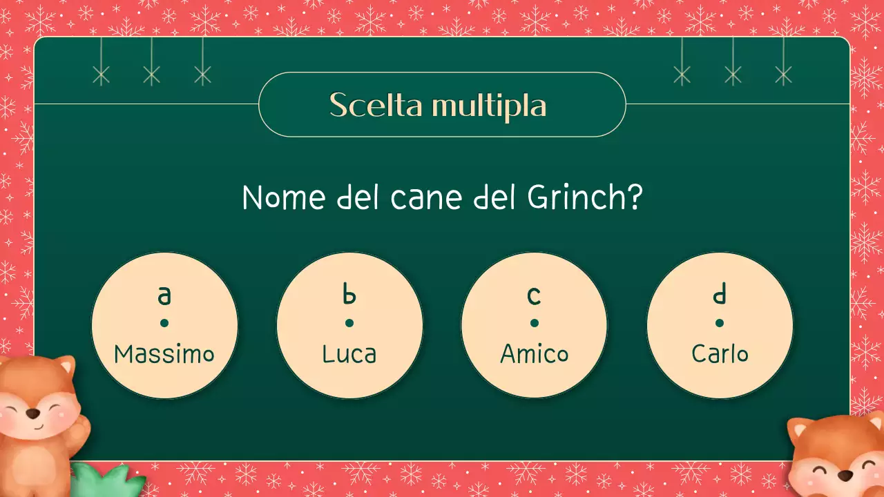 Materiale illustrativo verde e rosso Quanto conosci il Natale in classe