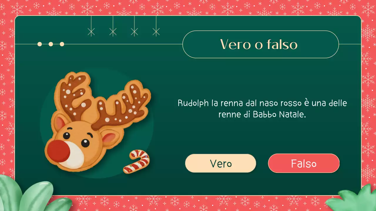 Materiale illustrativo verde e rosso Quanto conosci il Natale in classe