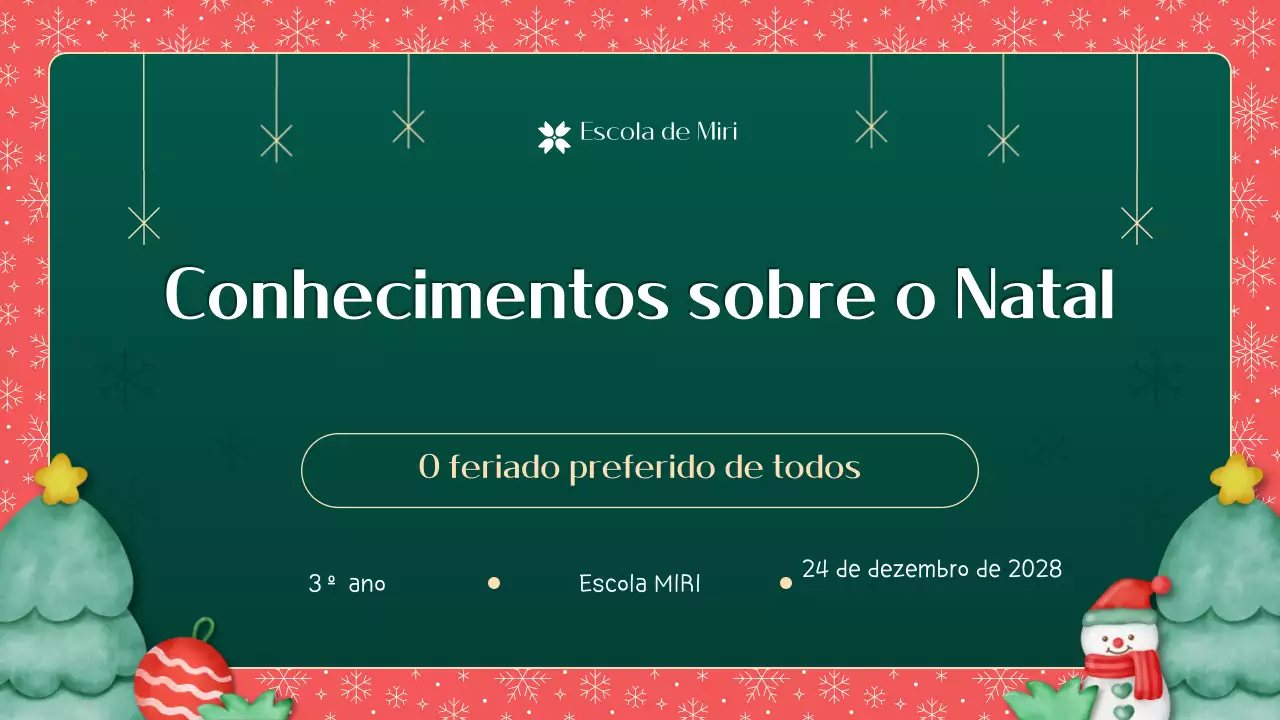 Verde e vermelho Ilustrativo Como é que sabe sobre o Natal Material de aula