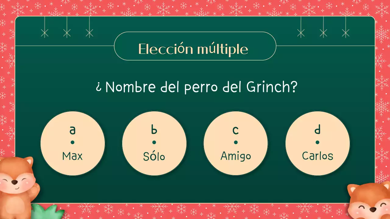 Material ilustrativo verde y rojo ¿Qué sabes de la Navidad?